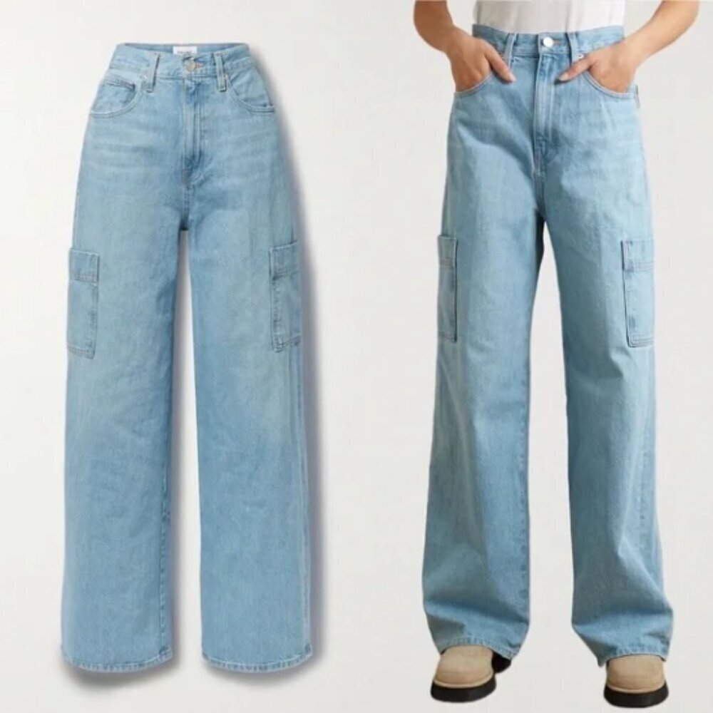FRAME High Rise Baggy Pocket Jean in Genoa Size 27